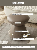 MOXER Elowen Premium Swivel Solid Wood Makeup Stool from MOXER