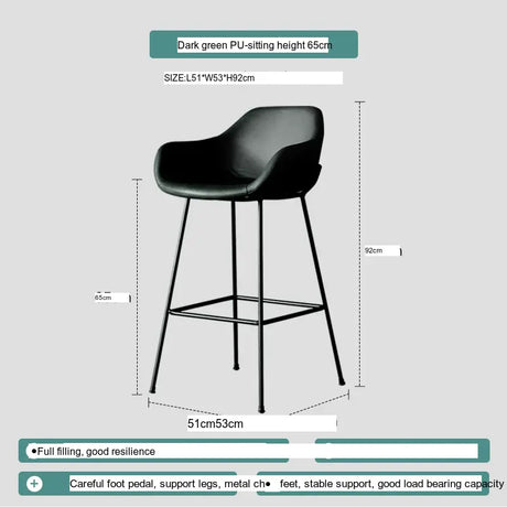 ABOUT WHITE Serephina Stylish Minimalist Bar Chair from ABOUT WHITE