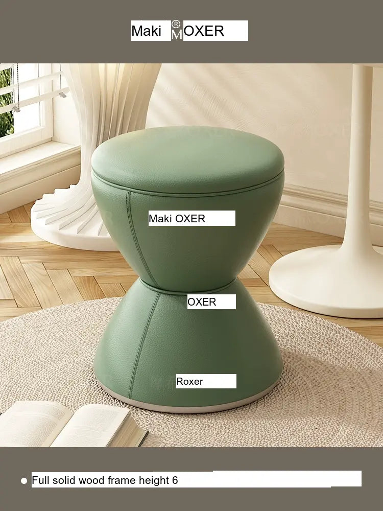 MOXER Elowen Elegant Solid Wood Rotating Dressing Stool from MOXER