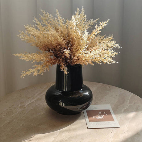 LIVETAI Isadora Elegant Black Ceramic Vase Decor from LIVETAI