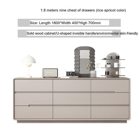 LINYUE Alaric Italian Solid Wood Eight-Drawer Storage Cabinet from LINYUE
