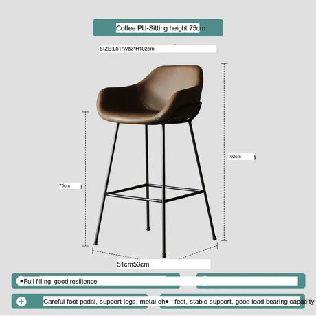 ABOUT WHITE Serephina Stylish Minimalist Bar Chair from ABOUT WHITE