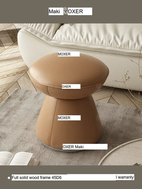 MOXER Elowen Premium Swivel Solid Wood Makeup Stool from MOXER