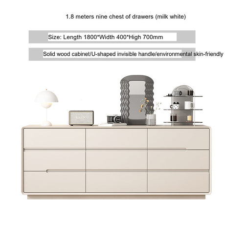 LINYUE Alaric Italian Solid Wood Eight-Drawer Storage Cabinet from LINYUE