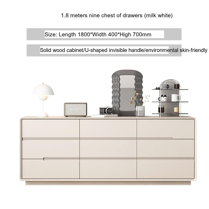 LINYUE Alaric Italian Solid Wood Eight-Drawer Storage Cabinet from LINYUE
