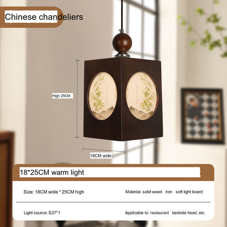 BOJI Kaori Elegant Wooden Japanese Ceiling Lamp - Outdoor Gazebo Light from BOJI