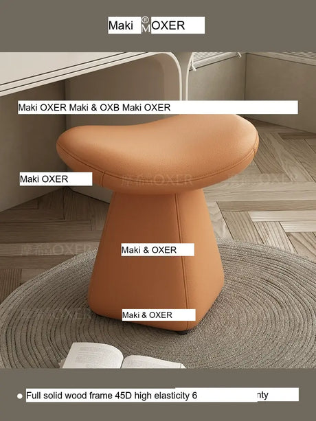 MOXER Catalonia Elegant Movable Leather Makeup Stool from MOXER