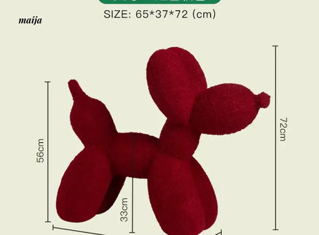 LAZYSPACE Violet Balloon Dog Stool from LAZYSPACE