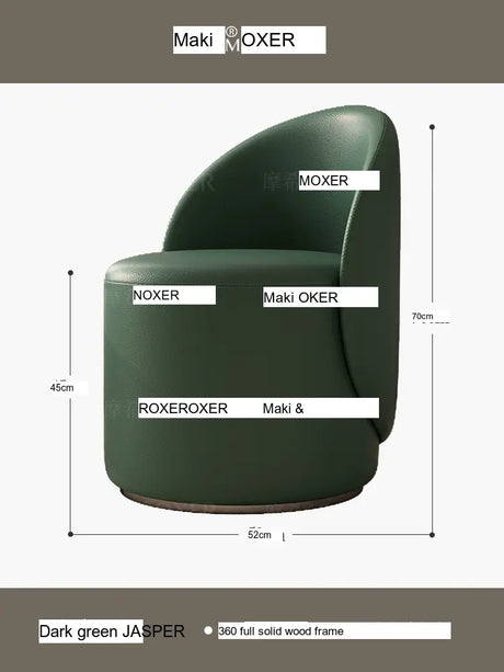 MOXER Araceli Elegant Leather Makeup Stool from MOXER