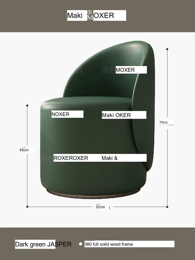 MOXER Araceli Elegant Leather Makeup Stool from MOXER