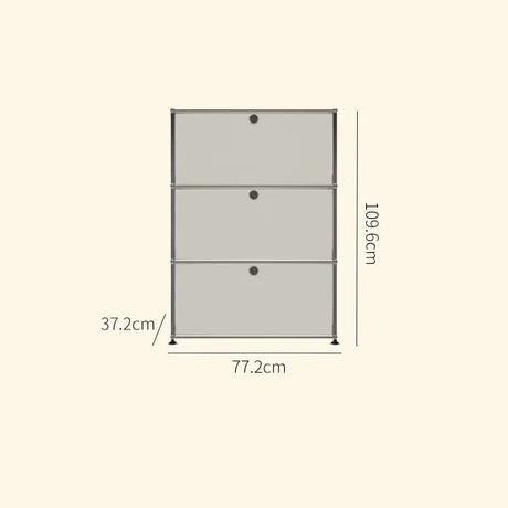 LAIMO Beatrice Retro Modular Stainless Steel Living Room Cabinet from LAIMO