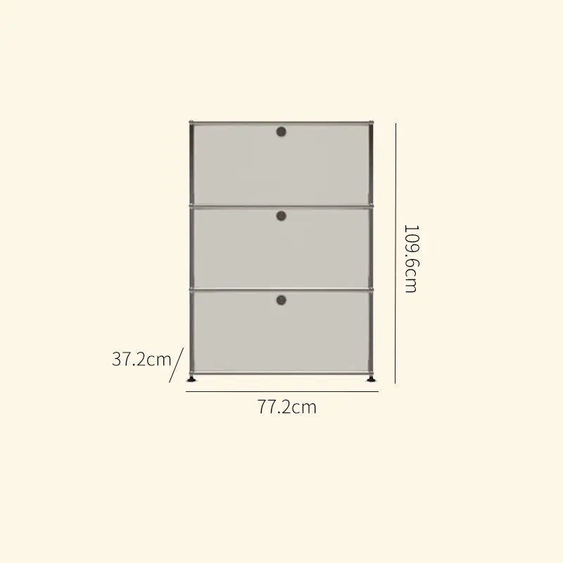 LAIMO Beatrice Retro Modular Stainless Steel Living Room Cabinet from LAIMO