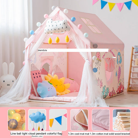 LITTLE DOVE Santiago Enchanted Indoor Castle Tent Playhouse from LITTLE DOVE