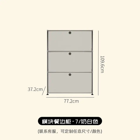 LAIMO Beatrice Retro Modular Stainless Steel Living Room Cabinet from LAIMO