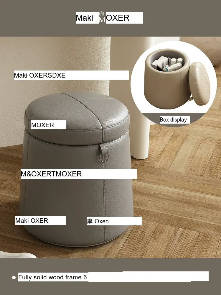 MOXER Lucinda Elegant Light Luxury Makeup Stool from MOXER