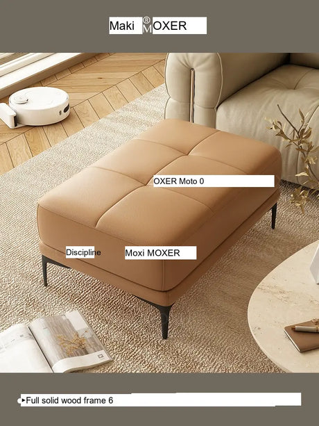 MOXER Juniper Solid Wood Footrest Compact Living Room Stool from MOXER