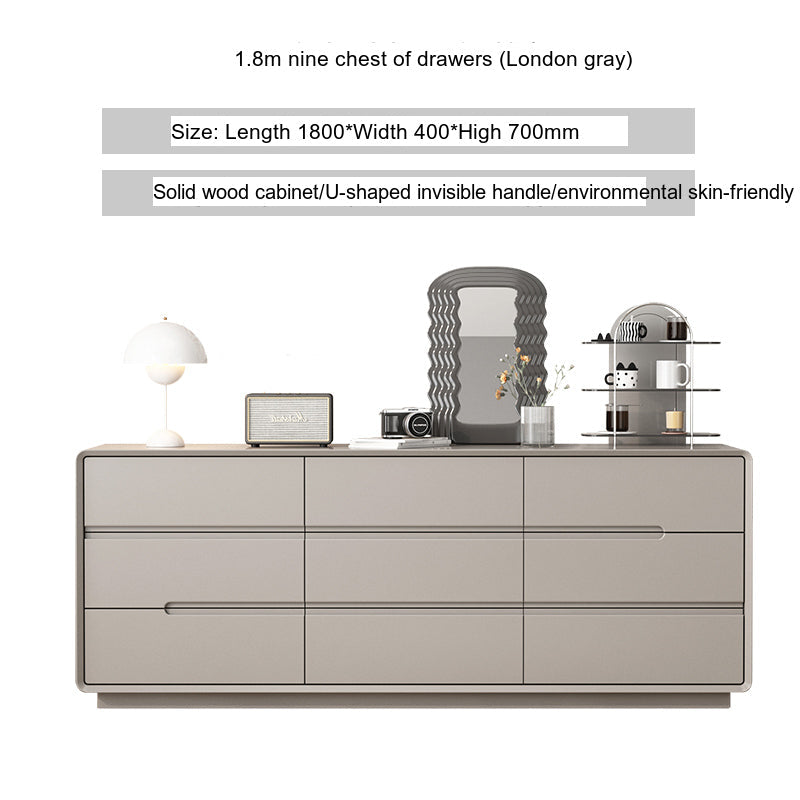 LINYUE Alaric Italian Solid Wood Eight-Drawer Storage Cabinet from LINYUE
