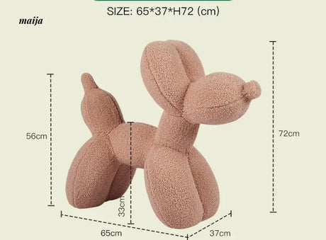 LAZYSPACE Violet Balloon Dog Stool from LAZYSPACE