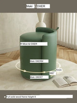 MOXER Tashiro Luxe Solid Wood Makeup Stool from MOXER