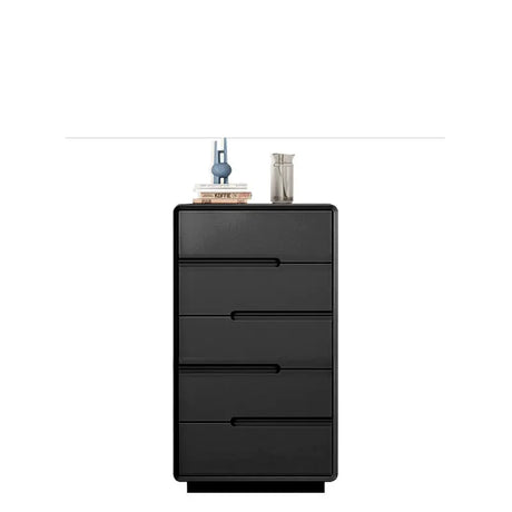 LINYUE Gideon Italian Black Minimalist Multi-Drawer Cabinet from LINYUE