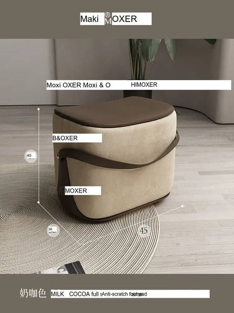 MOXER Isolde Elegant Solid Wood Footstool from MOXER