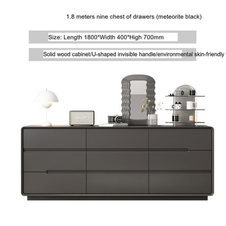LINYUE Alaric Italian Solid Wood Eight-Drawer Storage Cabinet from LINYUE