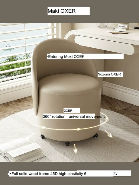 MOXER Aria Luxury Movable Makeup Stool from MOXER