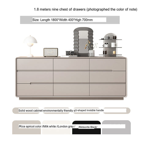 LINYUE Alaric Italian Solid Wood Eight-Drawer Storage Cabinet from LINYUE