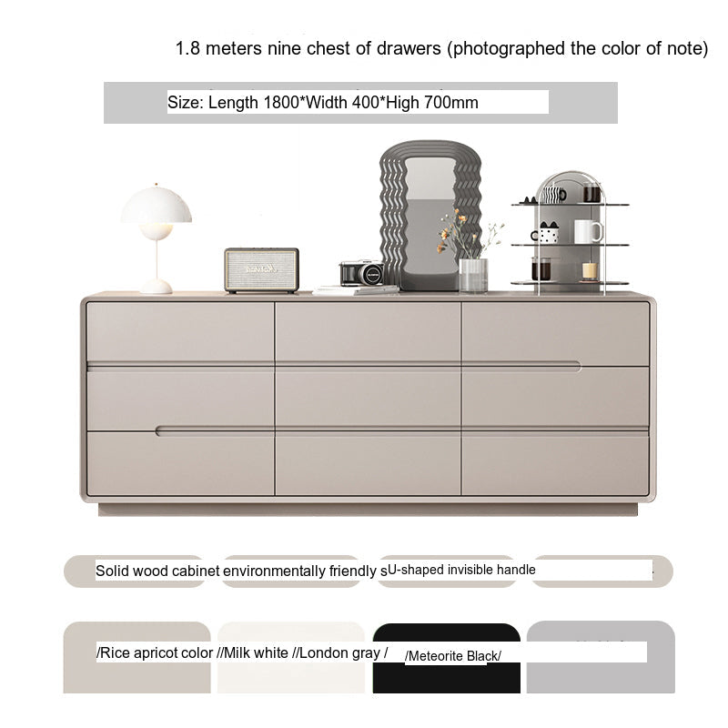 LINYUE Alaric Italian Solid Wood Eight-Drawer Storage Cabinet from LINYUE