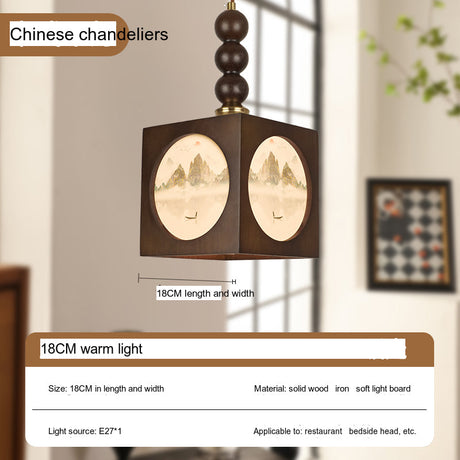 BOJI Kaori Elegant Wooden Japanese Ceiling Lamp - Outdoor Gazebo Light from BOJI