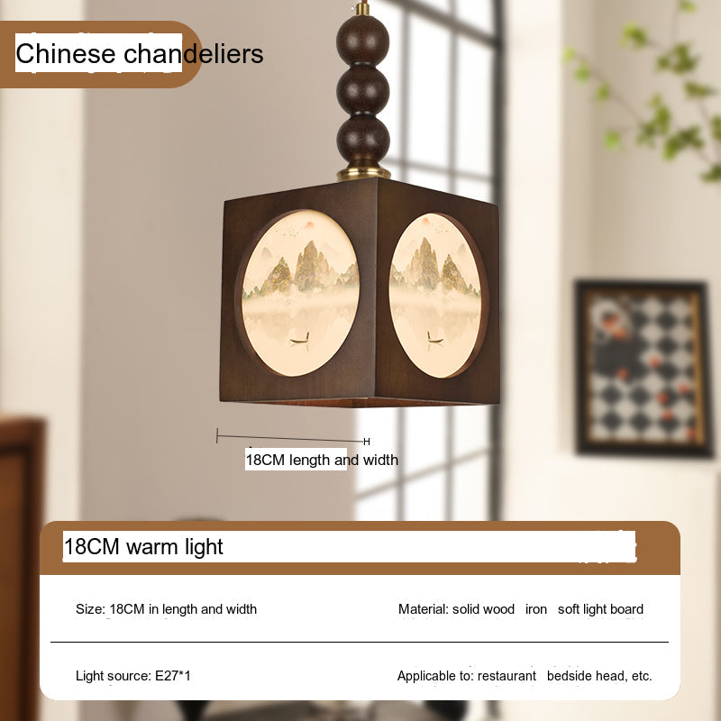 BOJI Kaori Elegant Wooden Japanese Ceiling Lamp - Outdoor Gazebo Light from BOJI