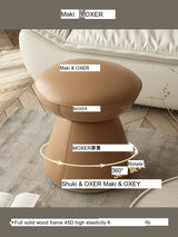 MOXER Elowen Premium Swivel Solid Wood Makeup Stool from MOXER