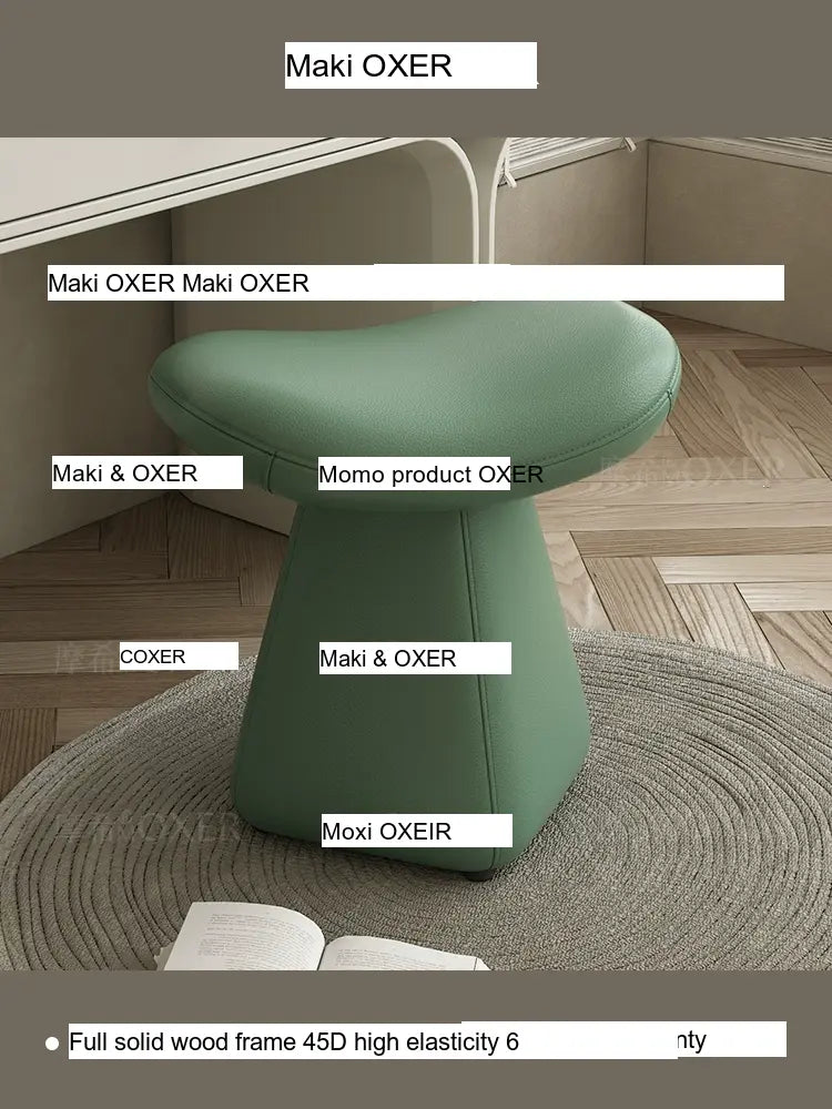 MOXER Catalonia Elegant Movable Leather Makeup Stool from MOXER
