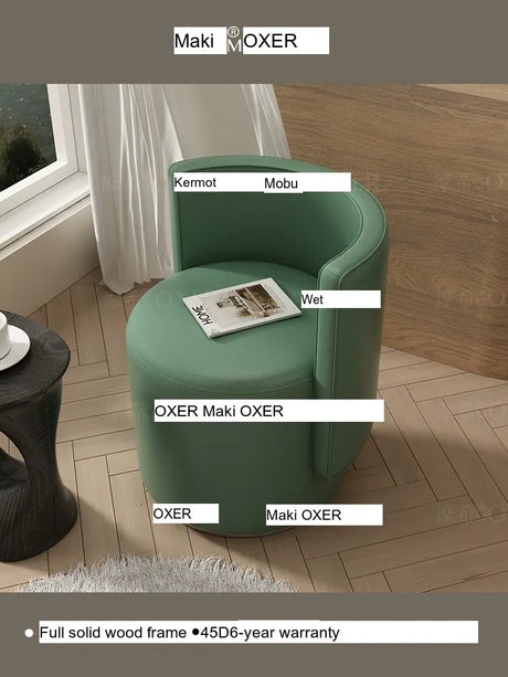 MOXER Sienna High-Grade Leather Solid Wood Makeup Stool from MOXER