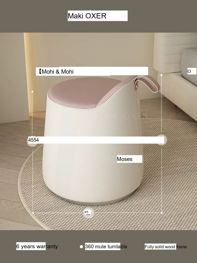 MOXER Ikebana Elegant Cream Makeup Stool from MOXER