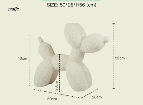 LAZYSPACE Violet Balloon Dog Stool from LAZYSPACE