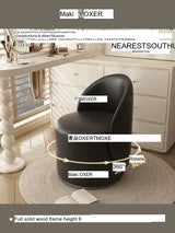 MOXER Elowen Elegant Genuine Leather Rotating Makeup Stool from MOXER