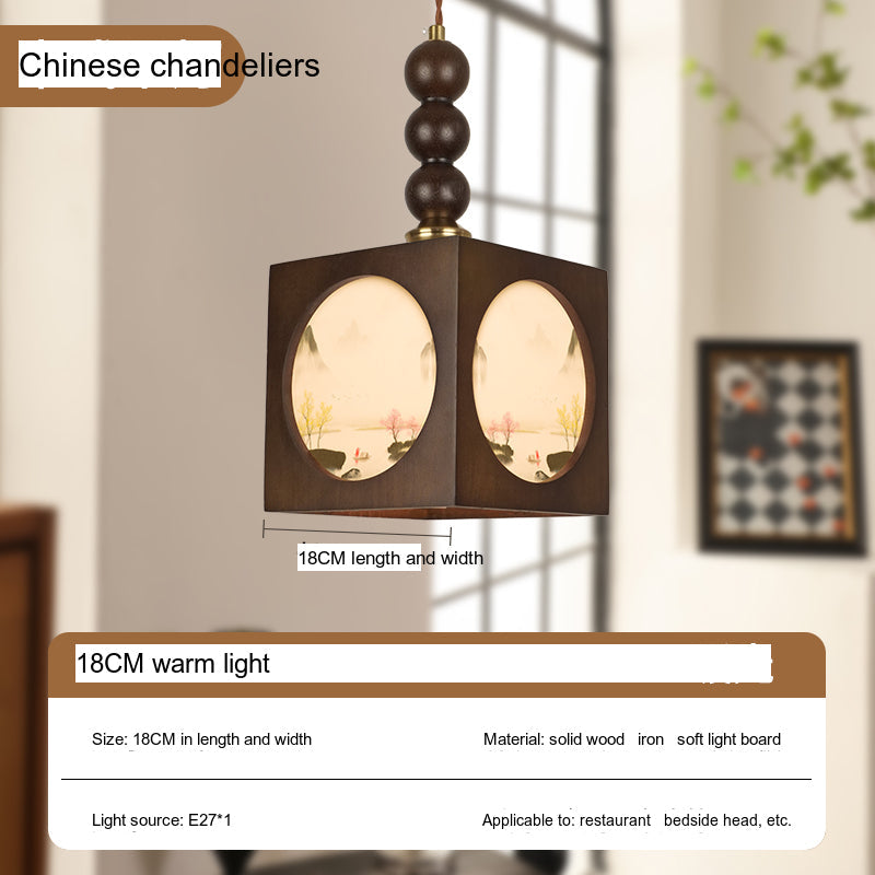 BOJI Kaori Elegant Wooden Japanese Ceiling Lamp - Outdoor Gazebo Light from BOJI