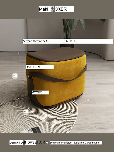 MOXER Isolde Elegant Solid Wood Footstool from MOXER