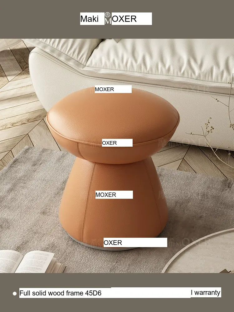 MOXER Elowen Premium Swivel Solid Wood Makeup Stool from MOXER