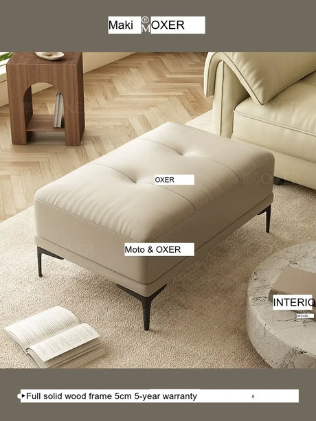 MOXER Elowen Luxe Solid Wood Latex Footstool from MOXER