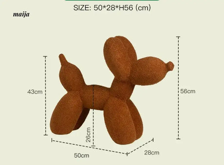 LAZYSPACE Violet Balloon Dog Stool from LAZYSPACE