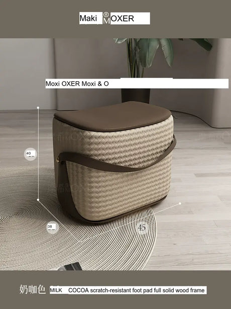 MOXER Isolde Elegant Solid Wood Footstool from MOXER