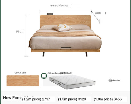GENJI Santiago Minimalist Solid Wood Double Bed from GENJI