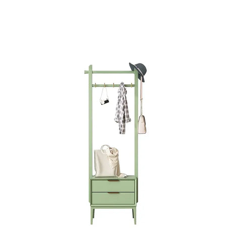 LINYUE Leo Italian Solid Wood Hat Rack & Shoe Stool Combo from LINYUE