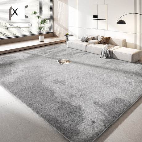PIXEL Marazion Plush Luxe Grey Area Carpet from PIXEL