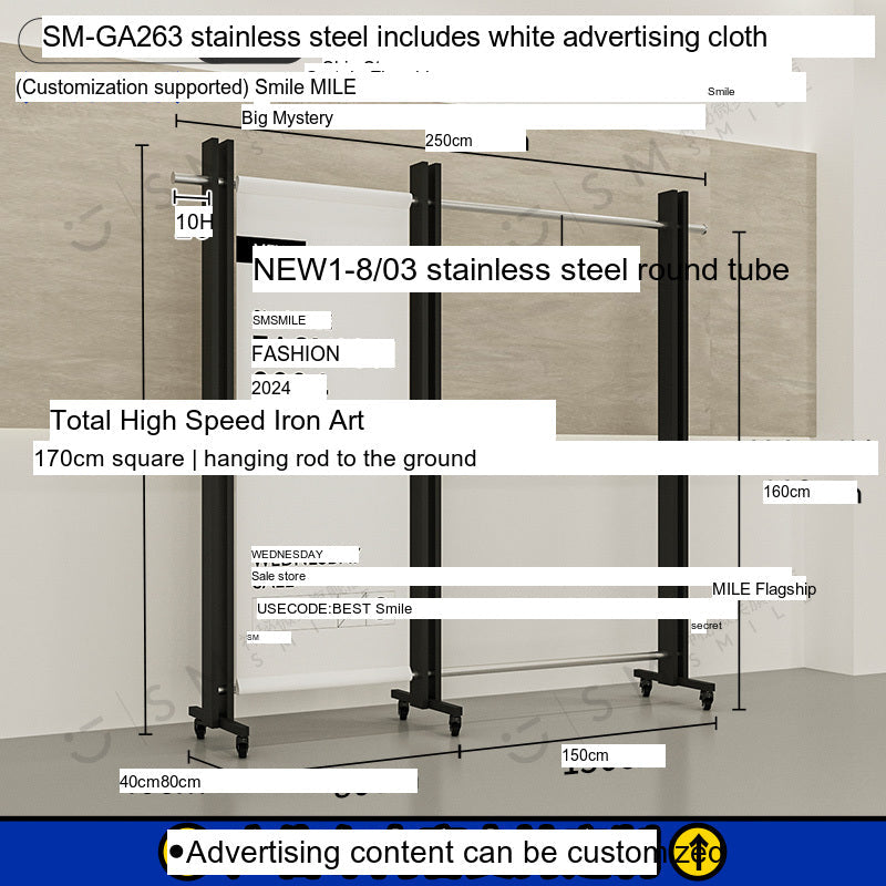 SM Sophia Black Hanger Clothing Stand from SM