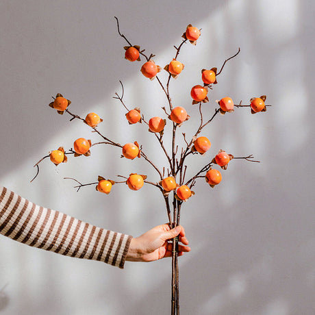 JUHAN Thalassa Lush Decorative Simulation Persimmon Branches from JUHAN