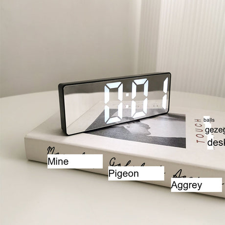 LIVETAI Ignacio Sleek Black Voice-Controlled Alarm Clock from LIVETAI