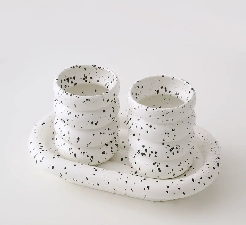 LENYVASEN Esme Elegant Bathroom Wash Cup Set from LENYVASEN